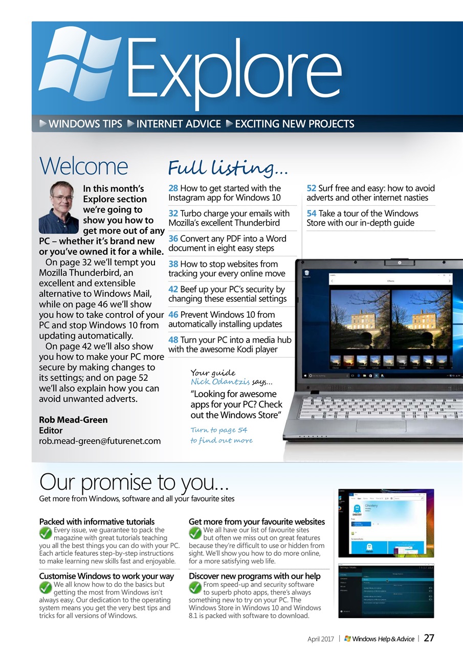 Windows Help & Advice Preview Pages