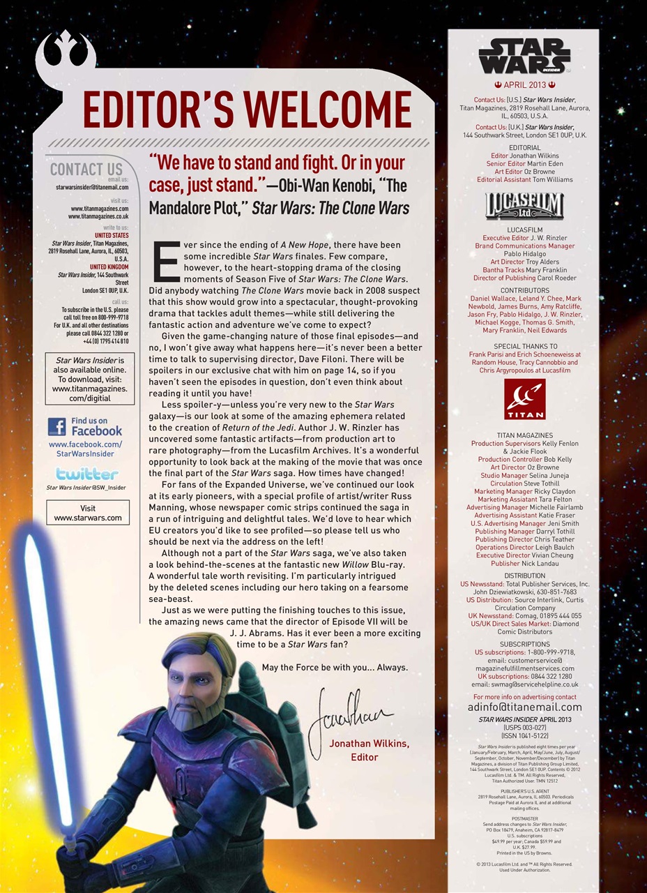Star Wars Insider Preview Pages