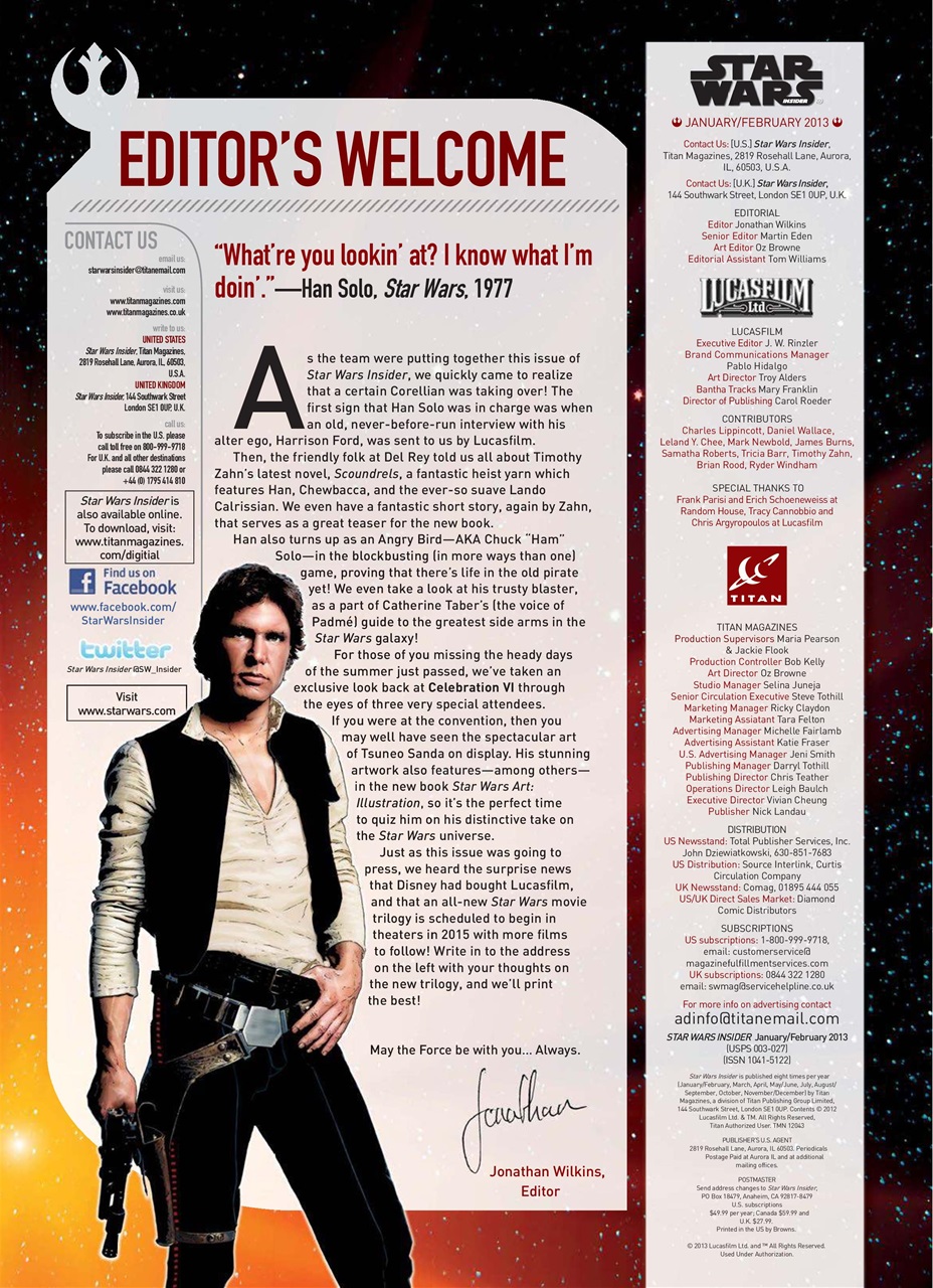 Star Wars Insider Preview Pages