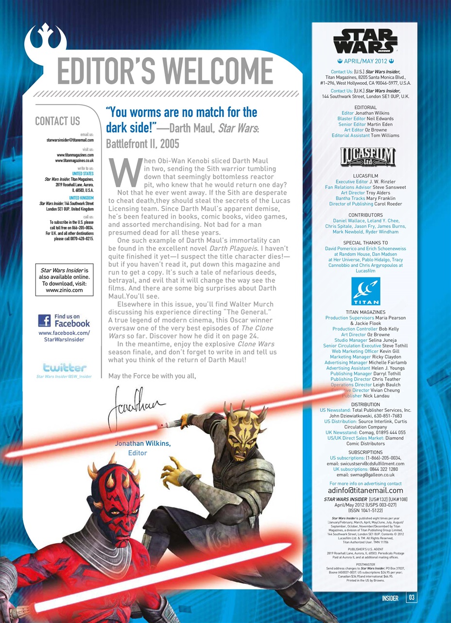 Star Wars Insider Preview Pages
