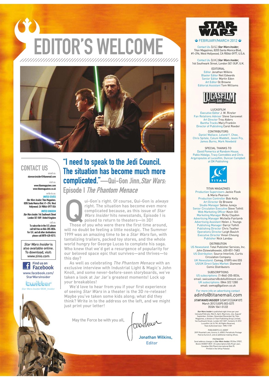 Star Wars Insider Preview Pages