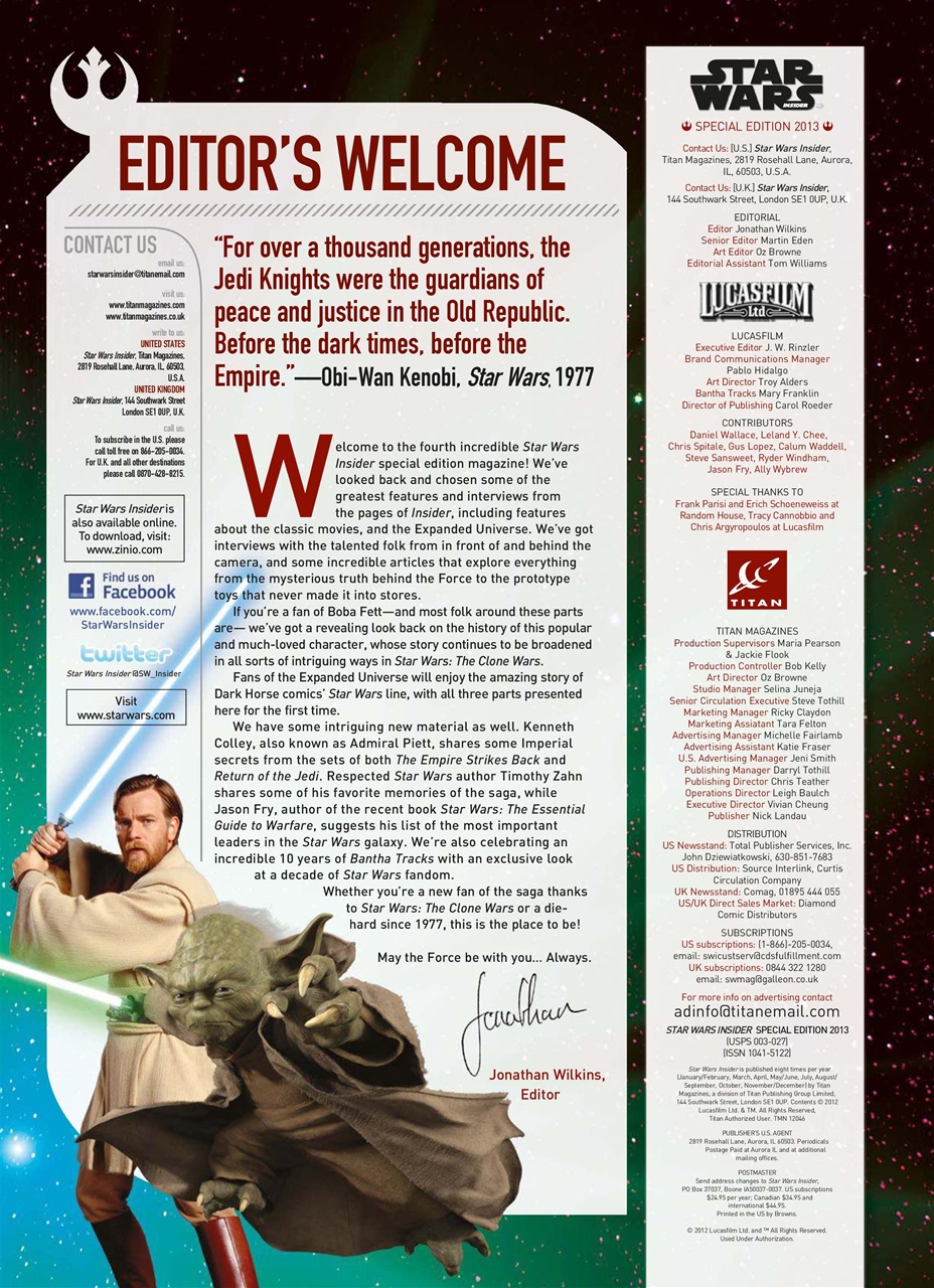 Star Wars Insider Preview Pages