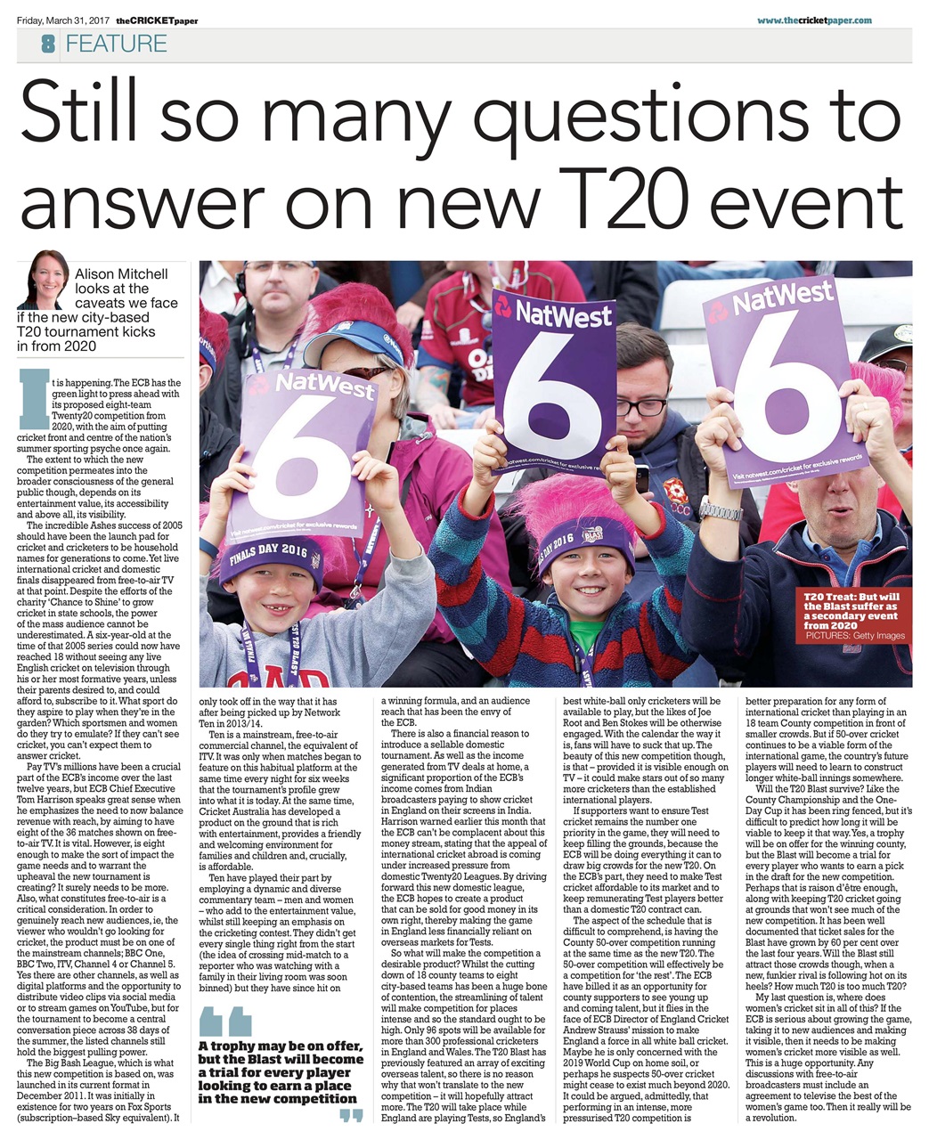 The Cricket Paper Preview Pages