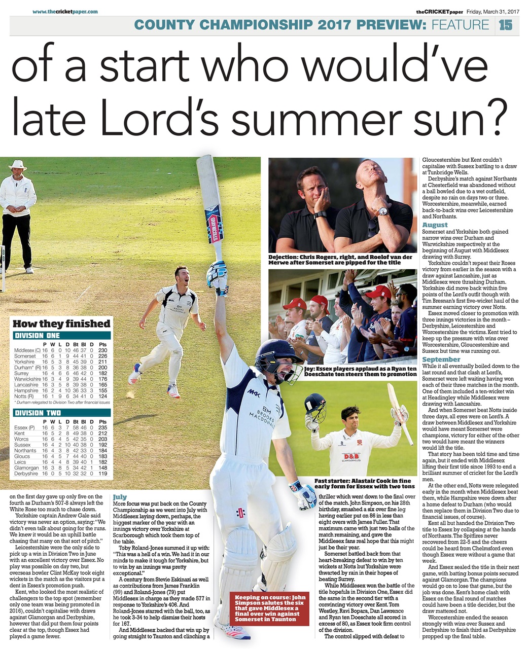 The Cricket Paper Preview Pages