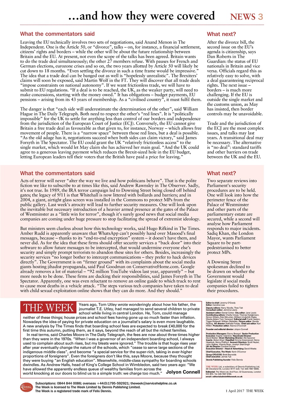 The Week Preview Pages