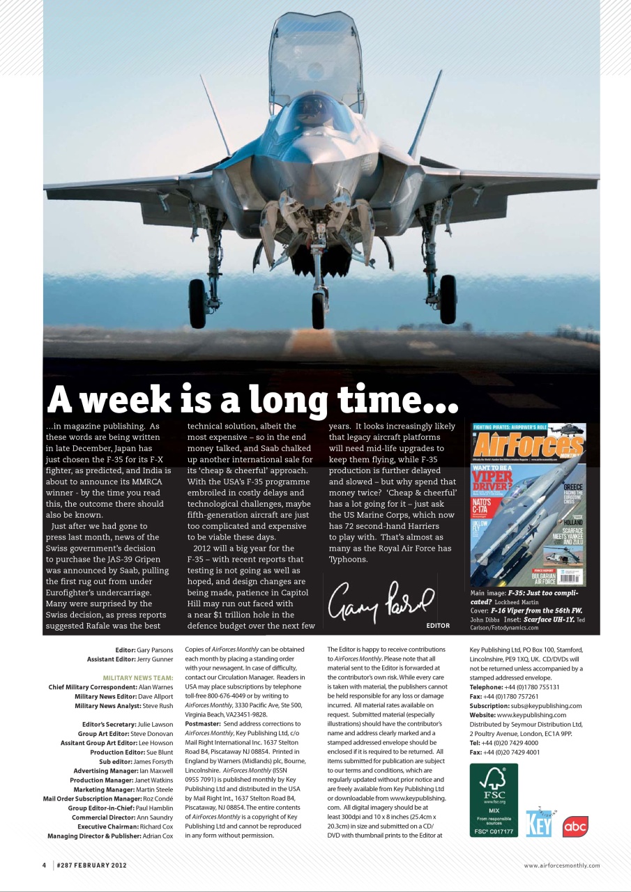 AirForces Monthly Preview Pages