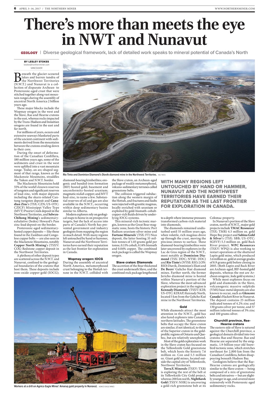 The Northern Miner Preview Pages