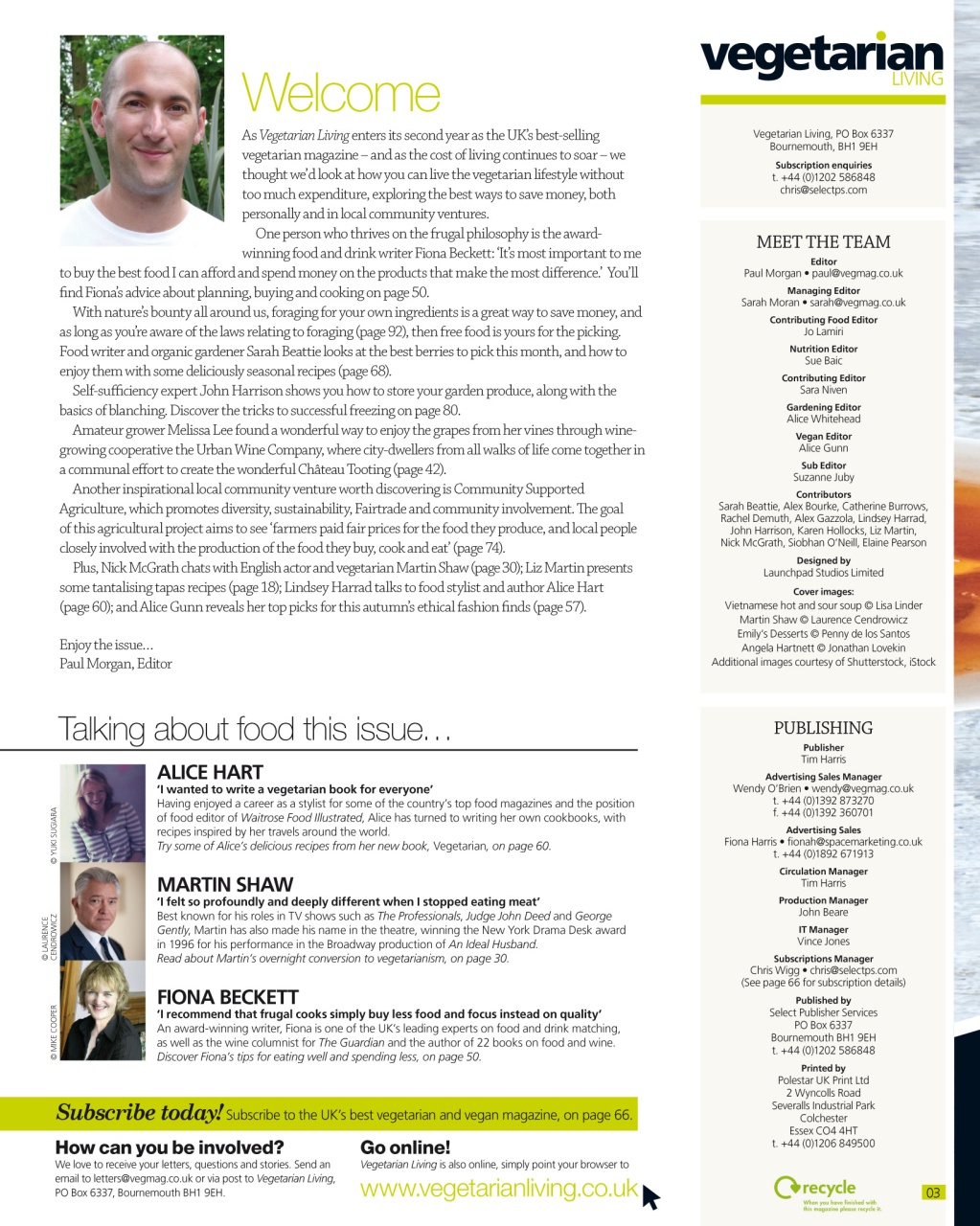 Vegetarian Living Preview Pages