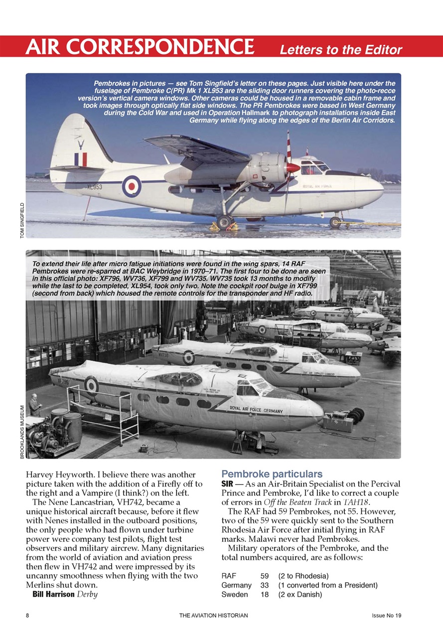 The Aviation Historian Magazine Preview Pages