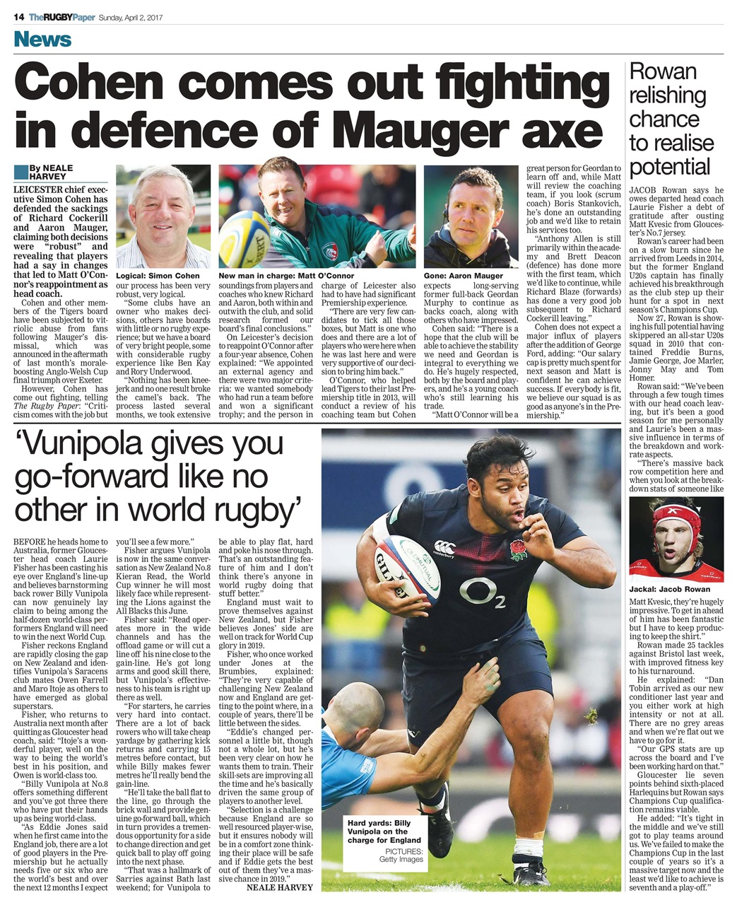 The Rugby Paper Preview Pages