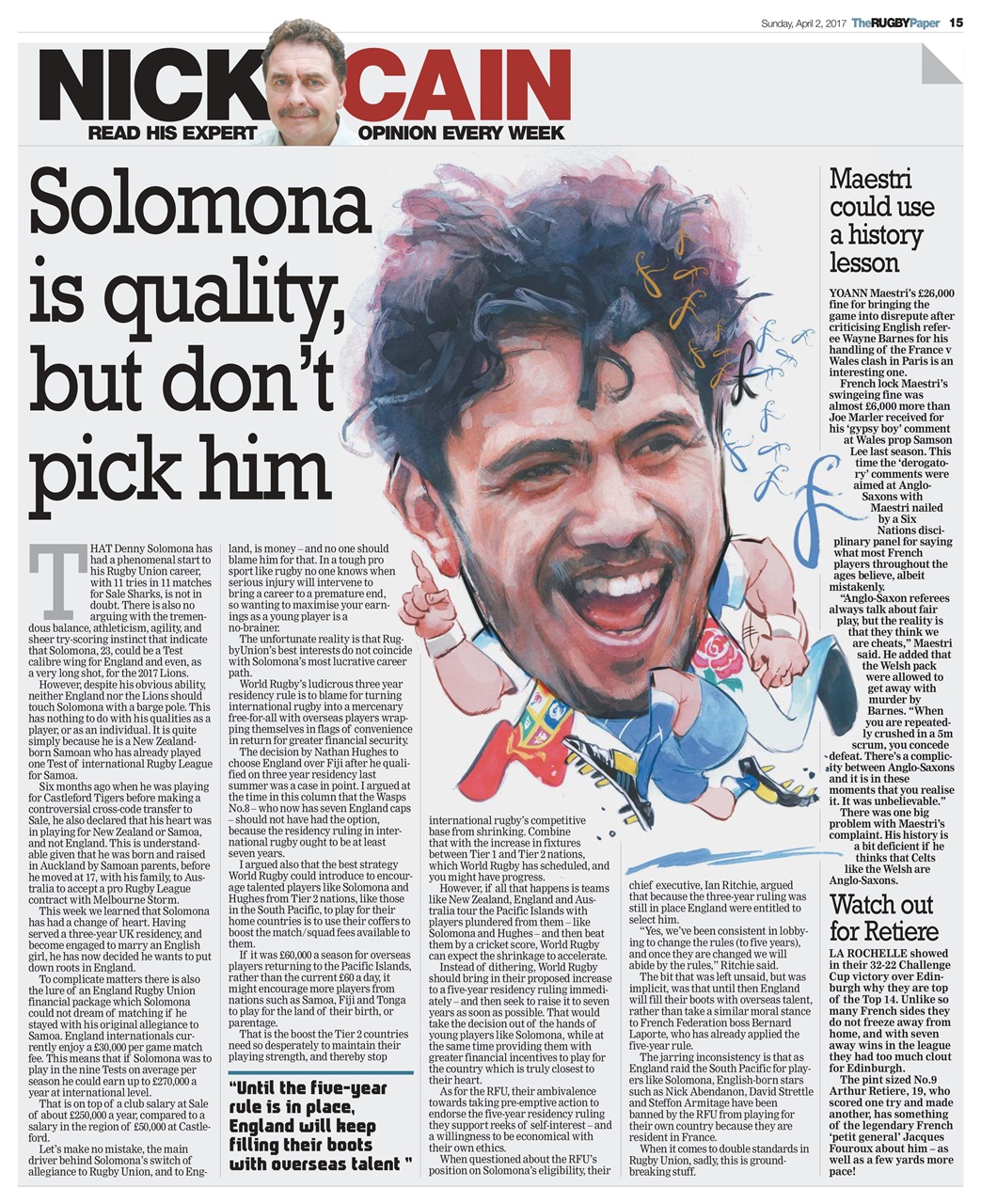The Rugby Paper Preview Pages