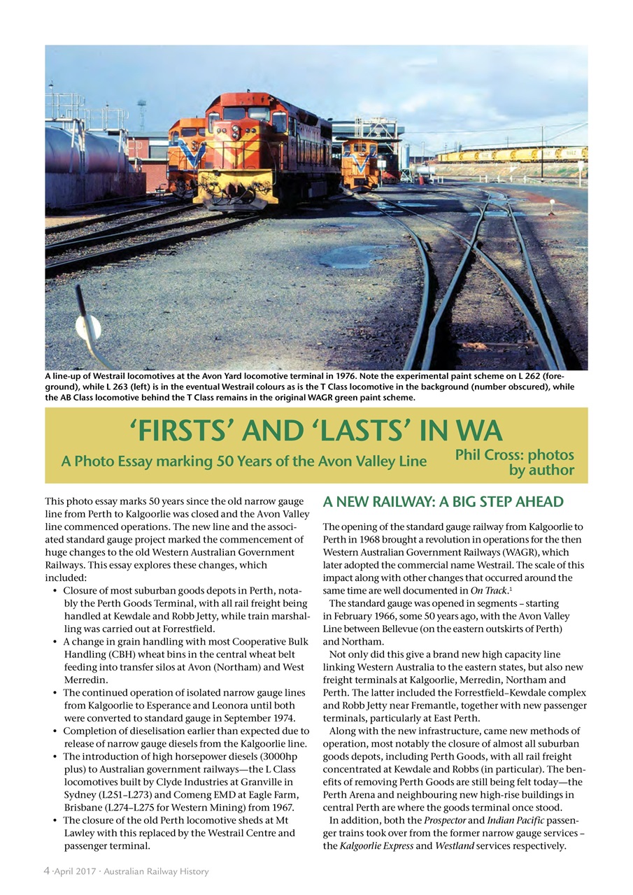Australian Railway History Preview Pages