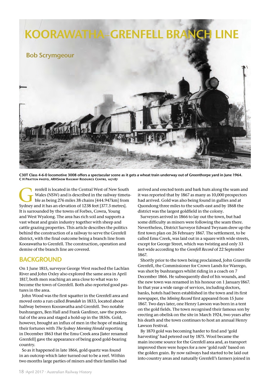 Australian Railway History Preview Pages