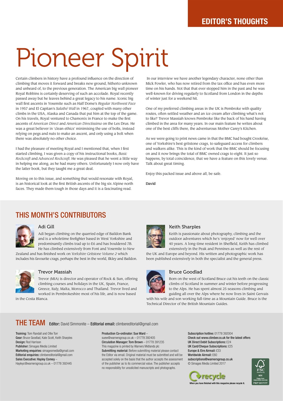 Climber Preview Pages