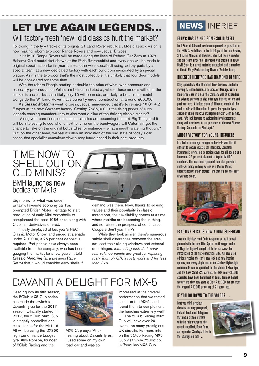 Classic Motoring Preview Pages