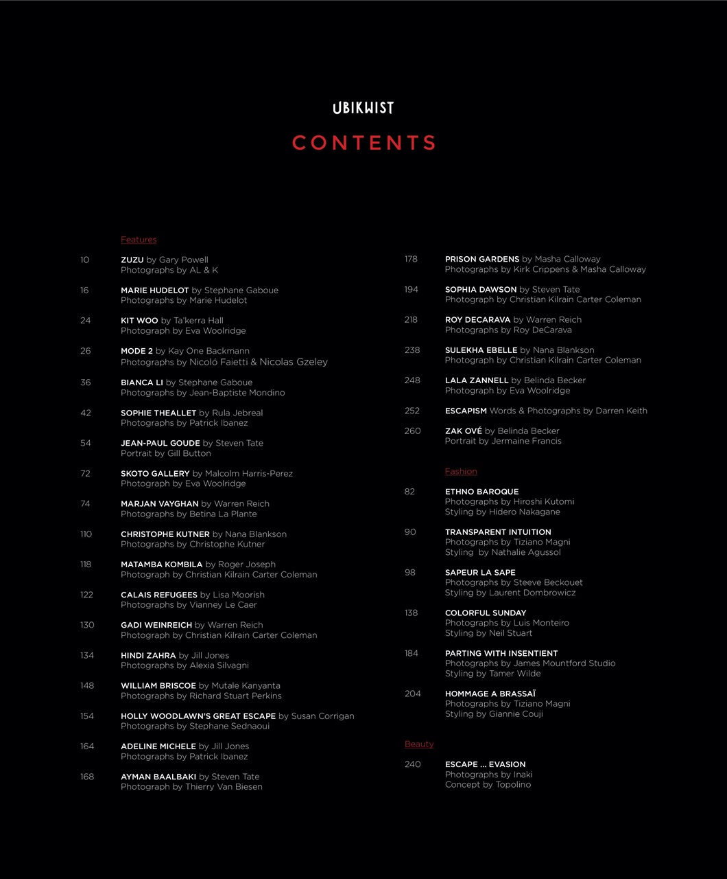 Ubikwist Magazine Preview Pages