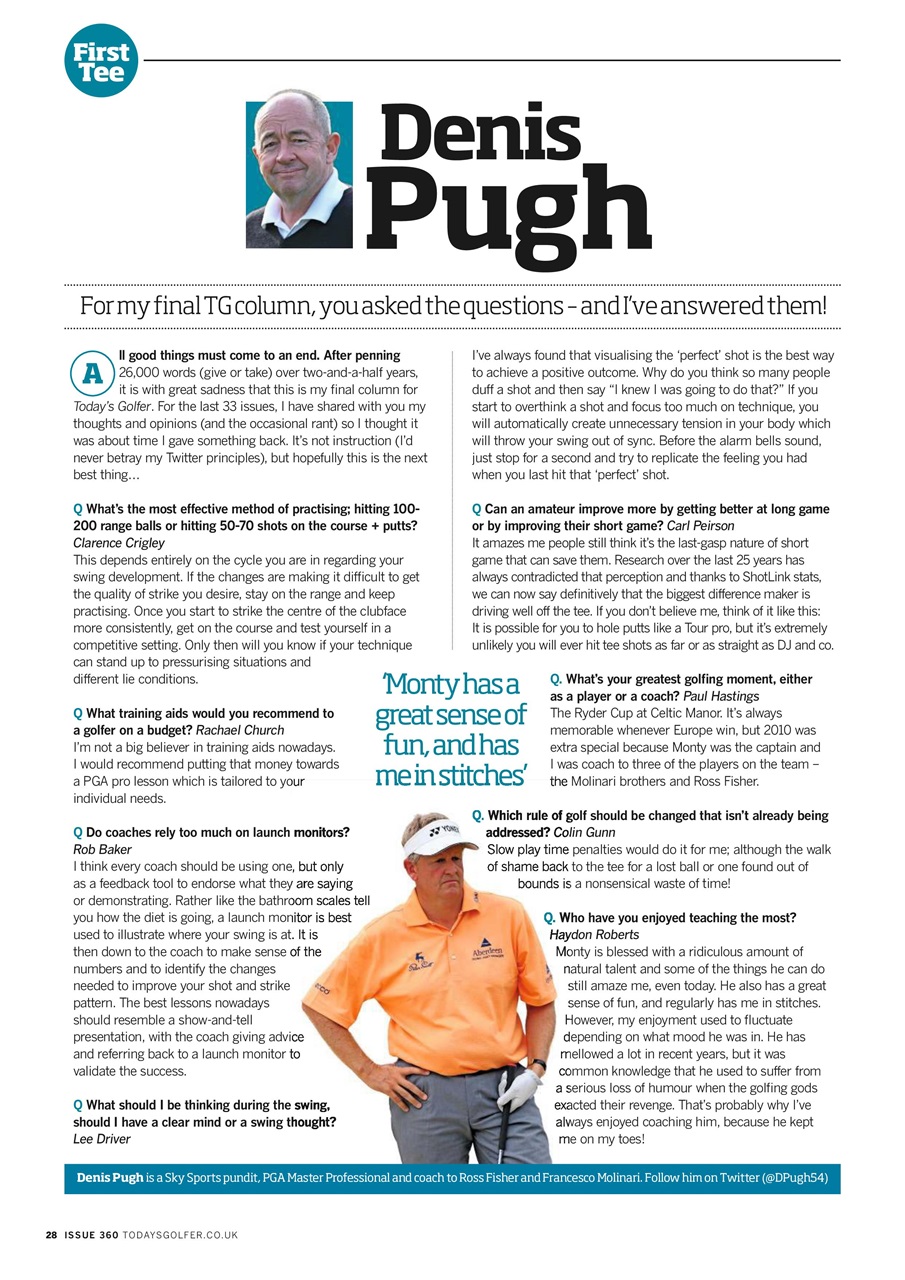 Today's Golfer Preview Pages