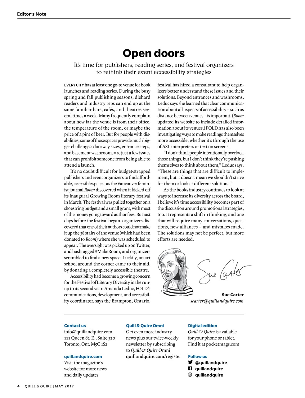 Quill & Quire Preview Pages