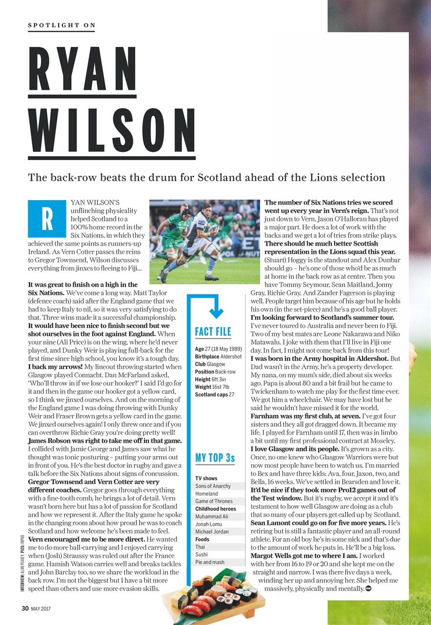 Rugby World Preview Pages