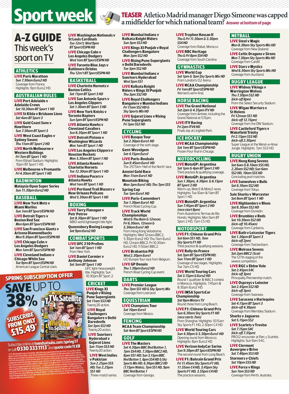 TV & Satellite Week Preview Pages