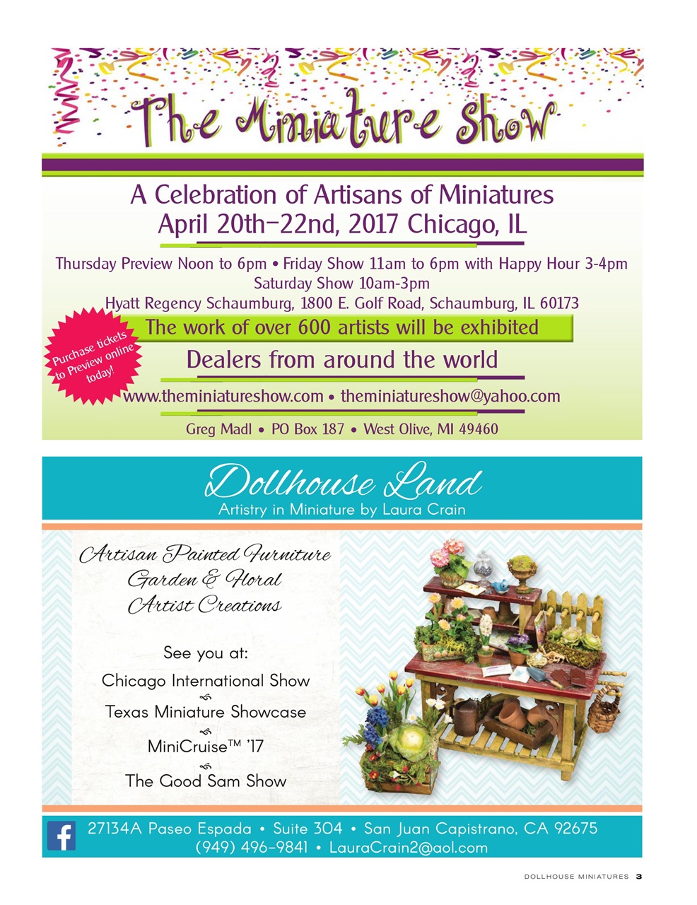 Dollhouse Miniatures Preview Pages