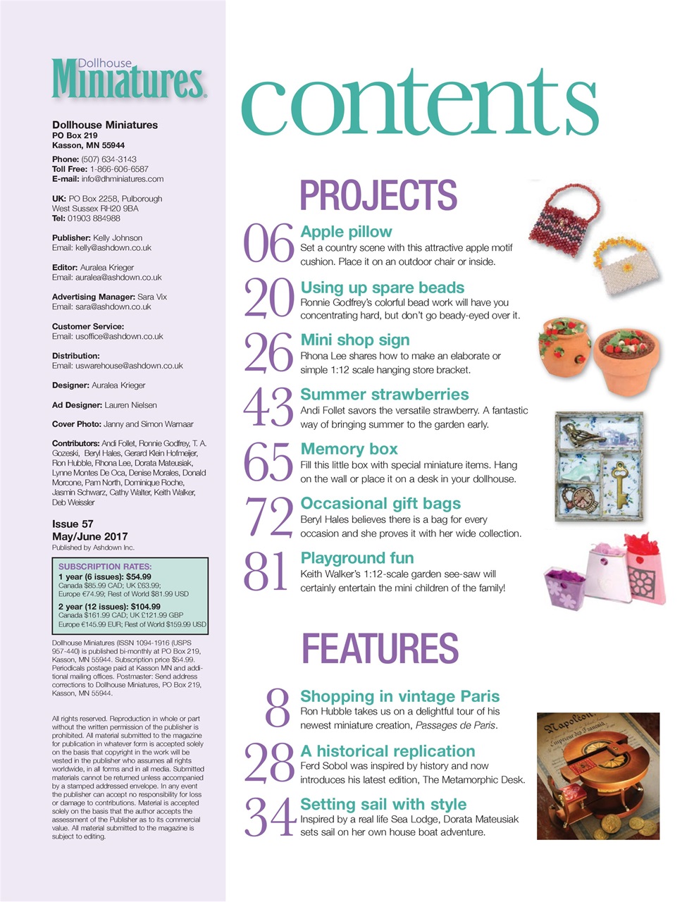 Dollhouse Miniatures Preview Pages