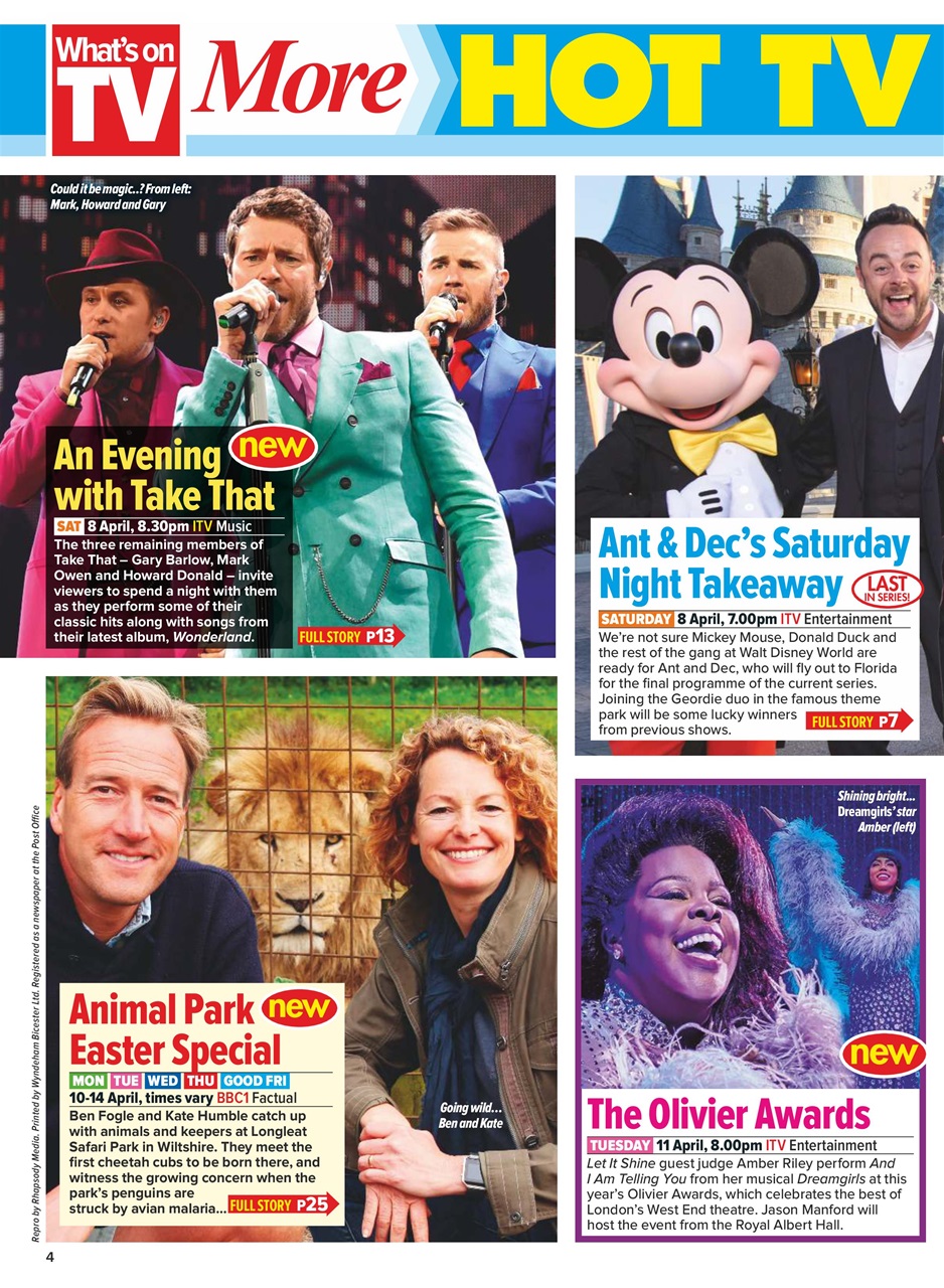 What's on TV Preview Pages