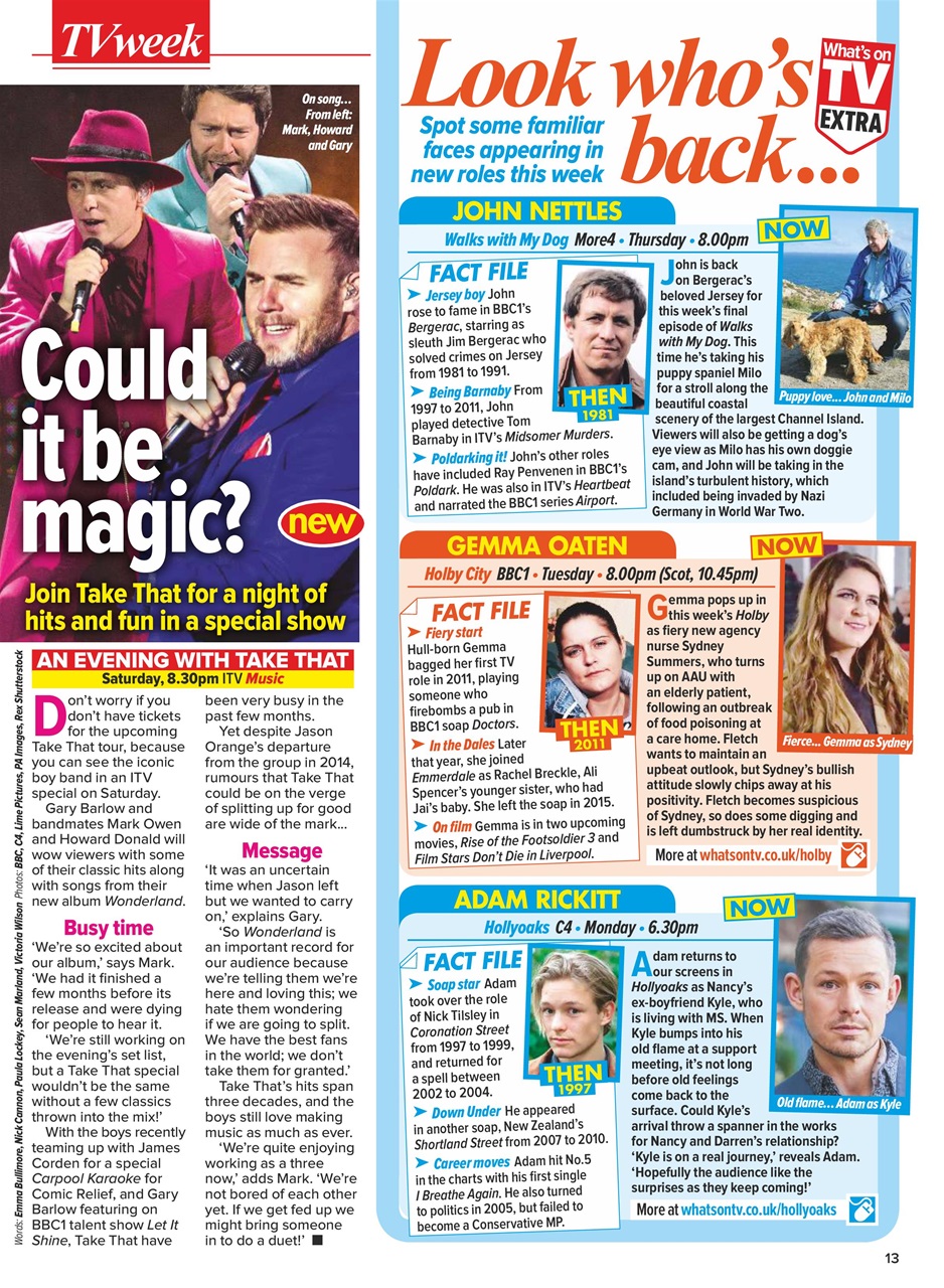 What's on TV Preview Pages