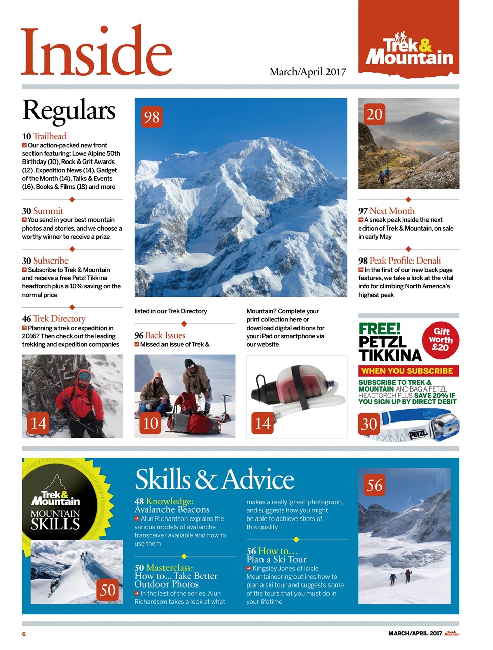 Trek & Mountain Magazine Preview Pages