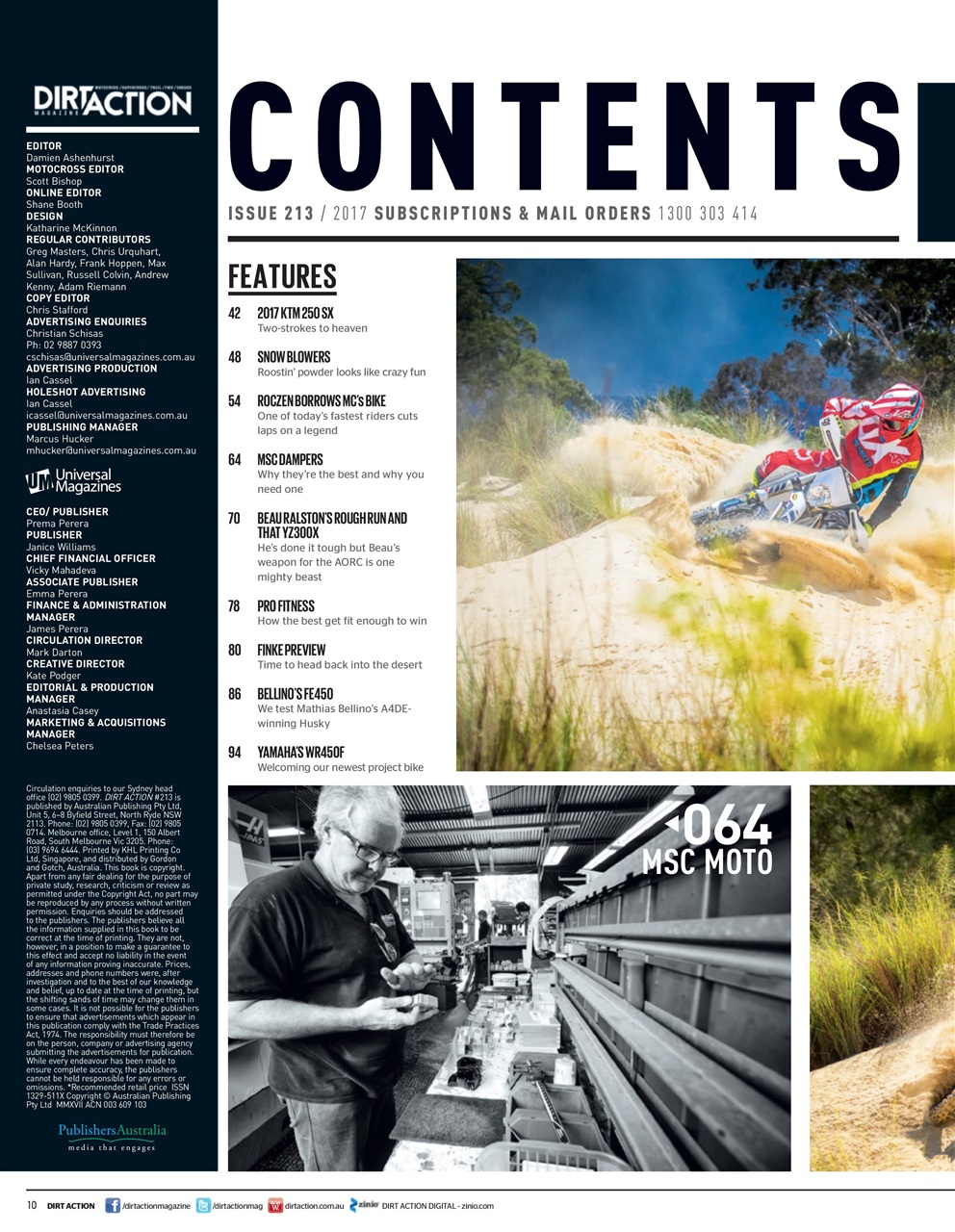 Dirt Action Preview Pages