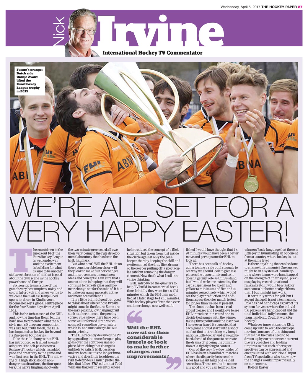 The Hockey Paper Preview Pages