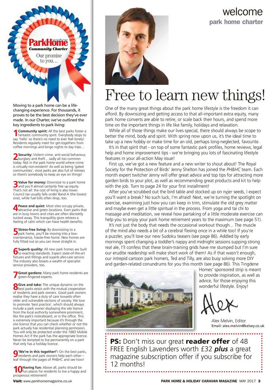 Park Home & Holiday Living Preview Pages