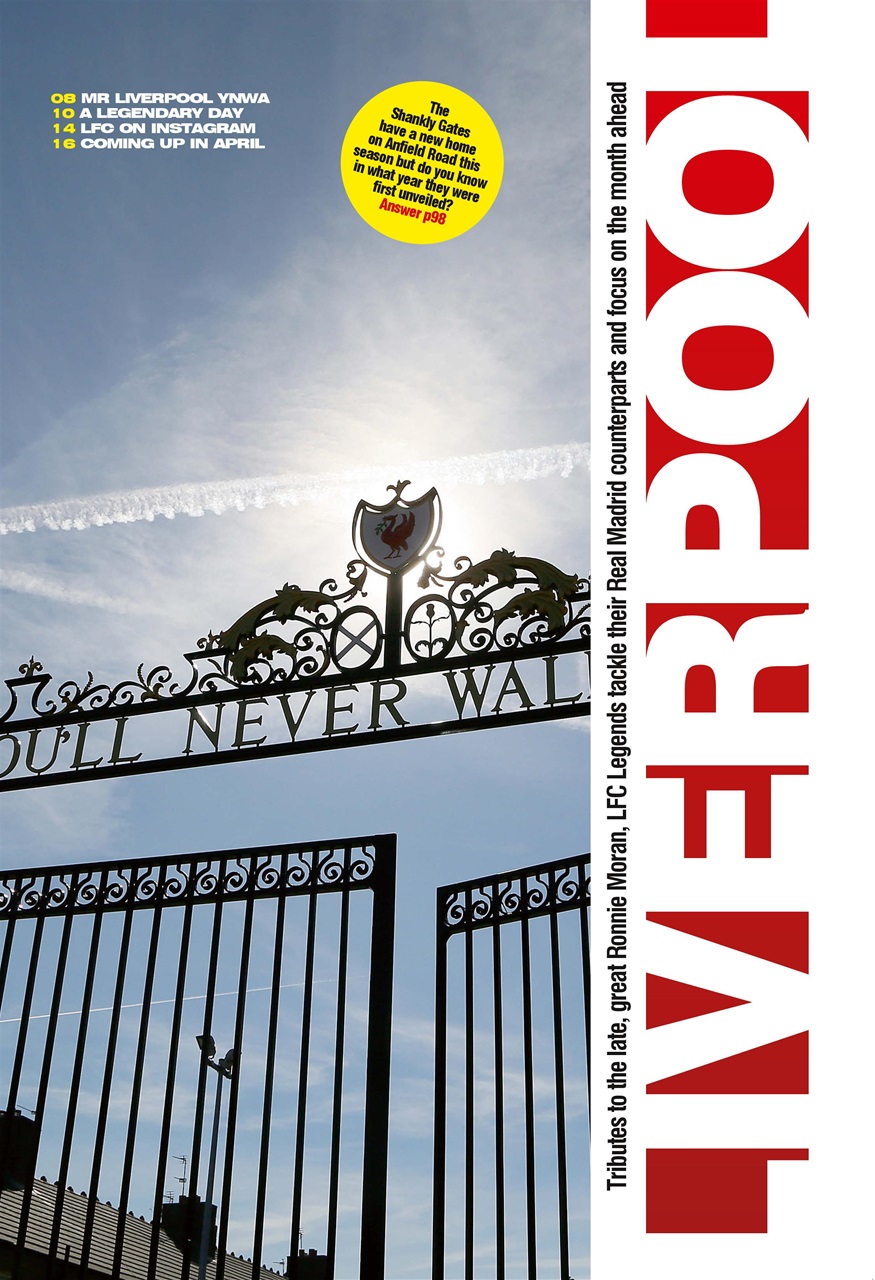 Liverpool One Magazine Liverpool FC Magazine - May-17 Back Issue