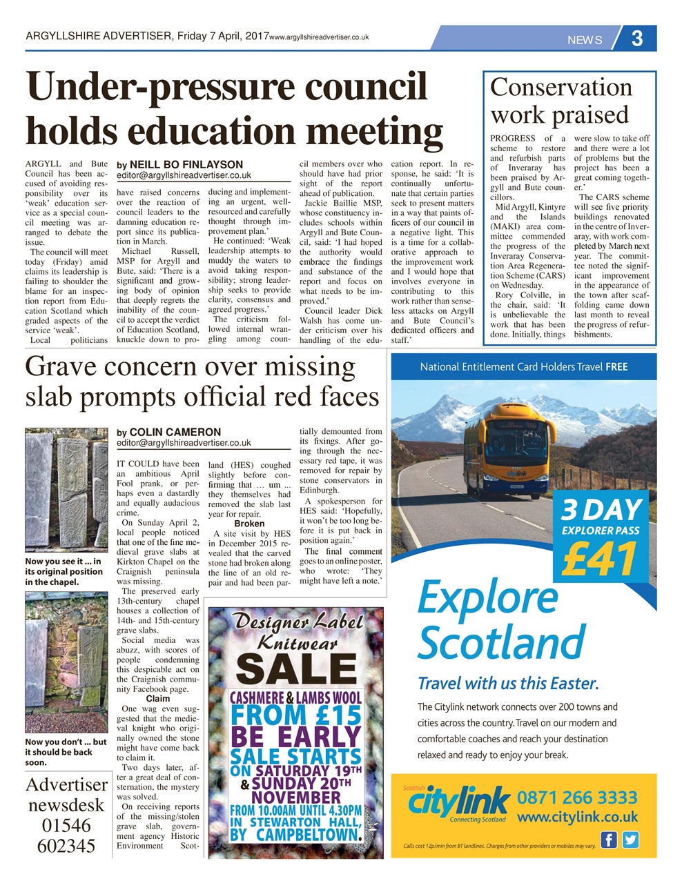 Argyllshire Advertiser Preview Pages