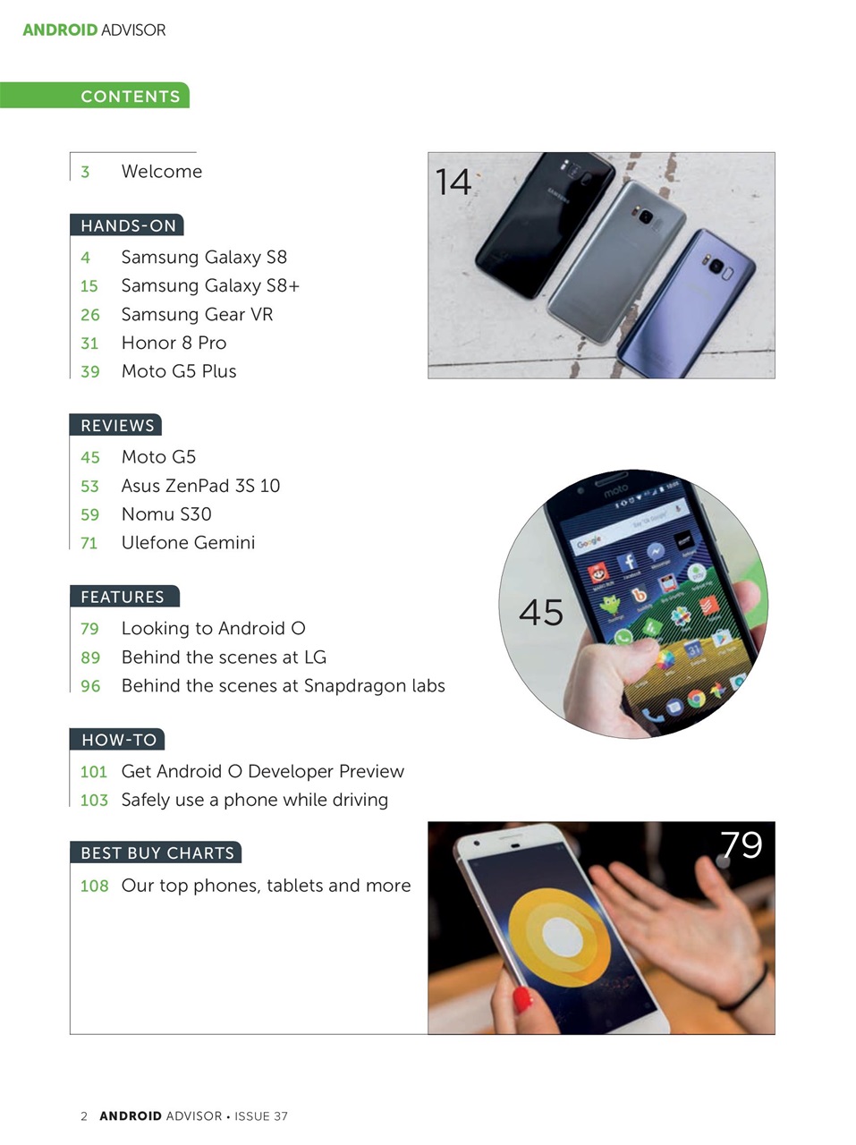 Android Advisor Preview Pages