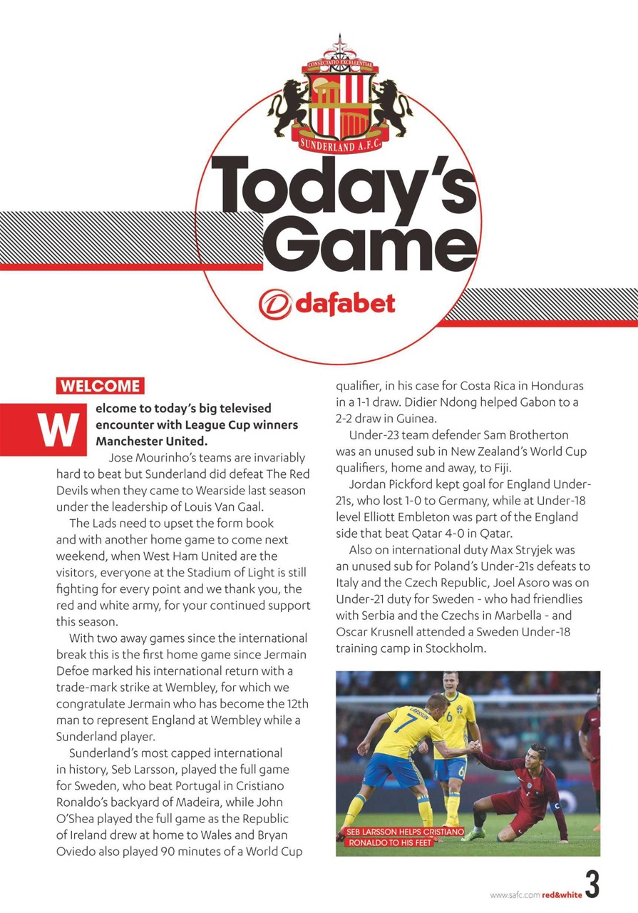 Sunderland FC Preview Pages