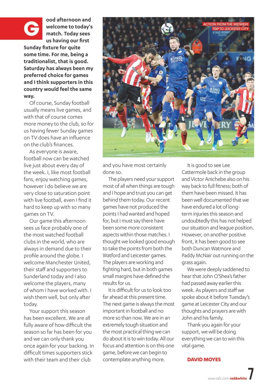 Sunderland FC Preview Pages