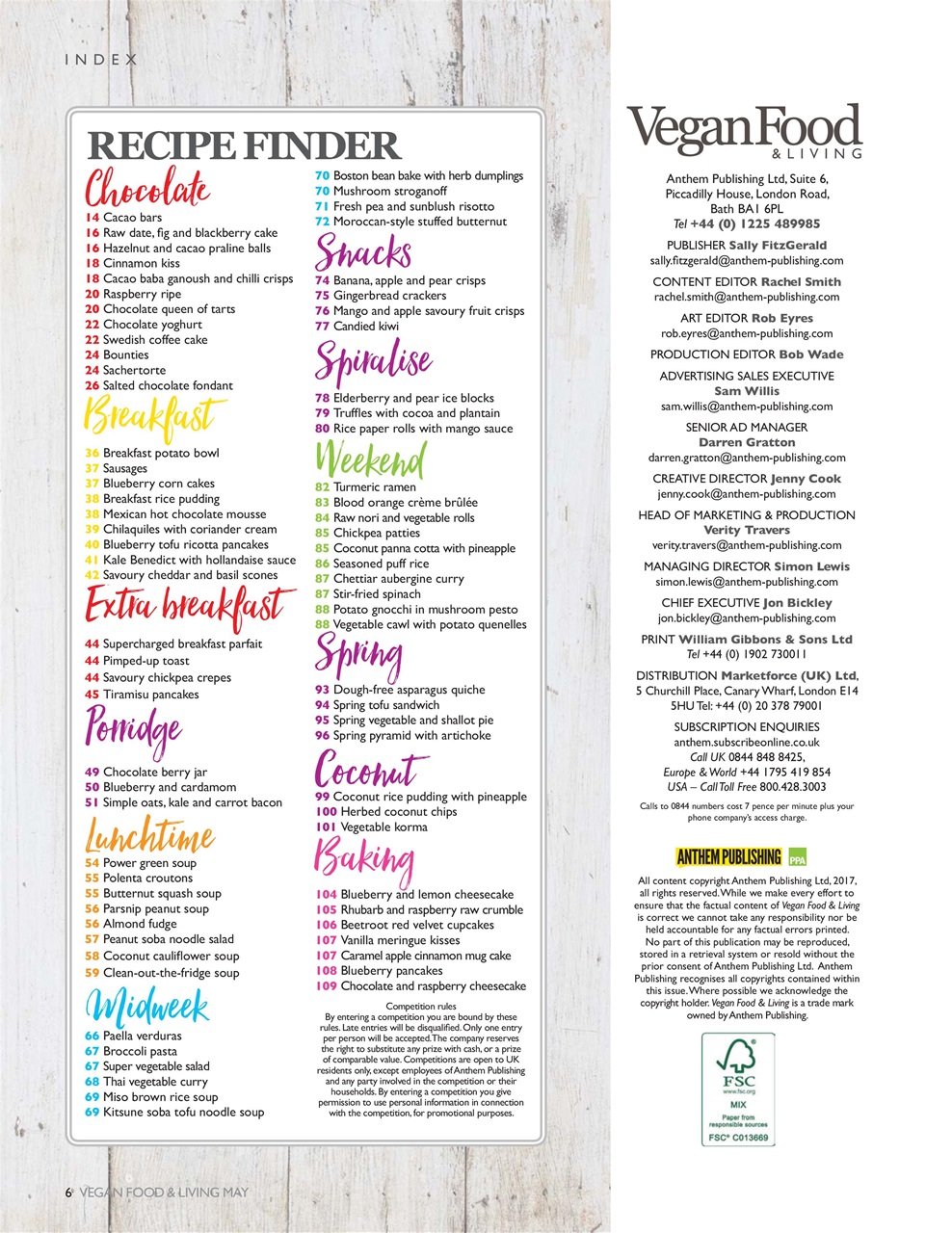 Vegan Food & Living Magazine Preview Pages