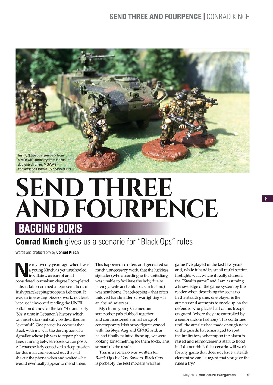 Miniature Wargames Preview Pages