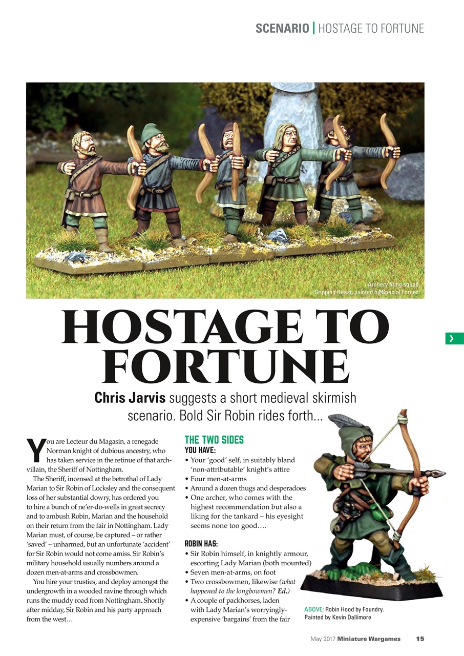 Miniature Wargames Preview Pages