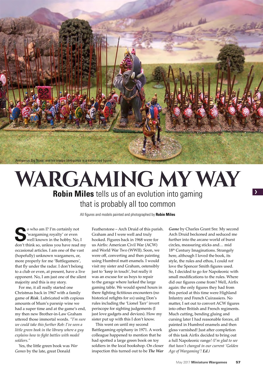 Miniature Wargames Preview Pages