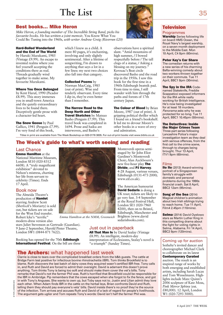 The Week Preview Pages