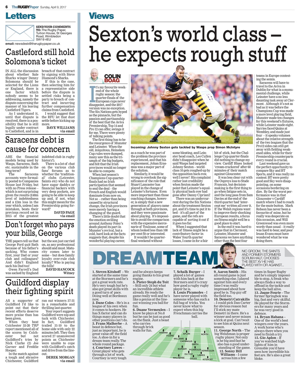 The Rugby Paper Preview Pages
