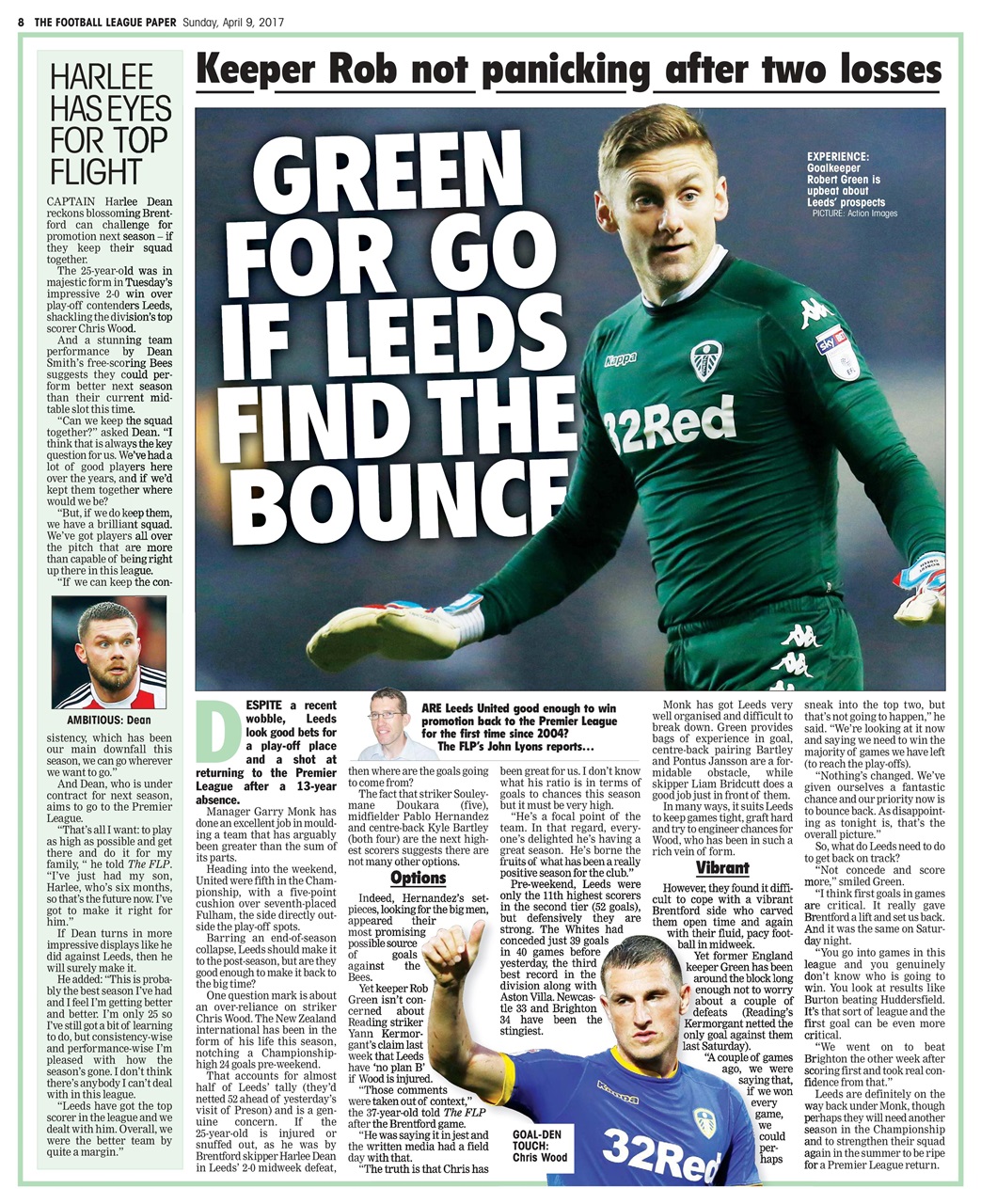 The Football League Paper Preview Pages