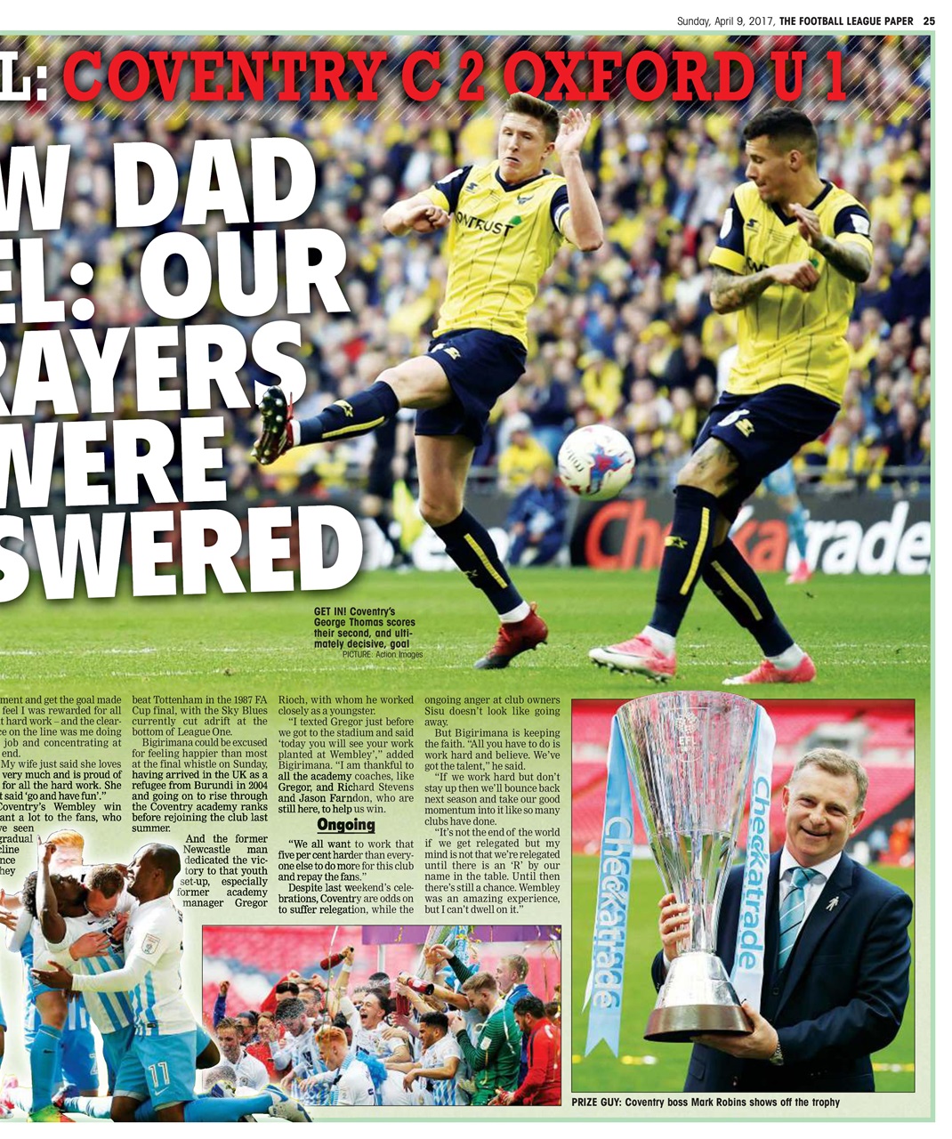 The Football League Paper Preview Pages