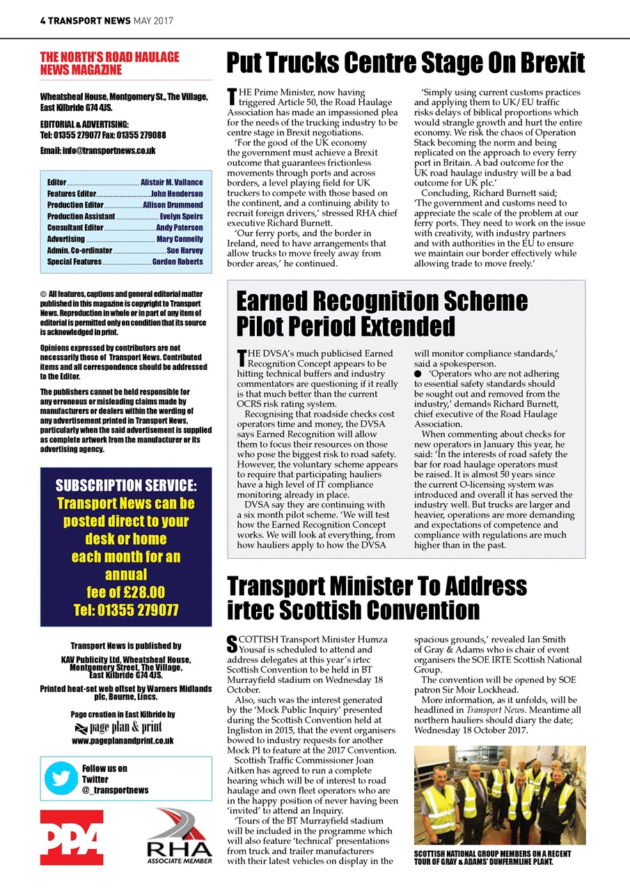 Transport News Preview Pages