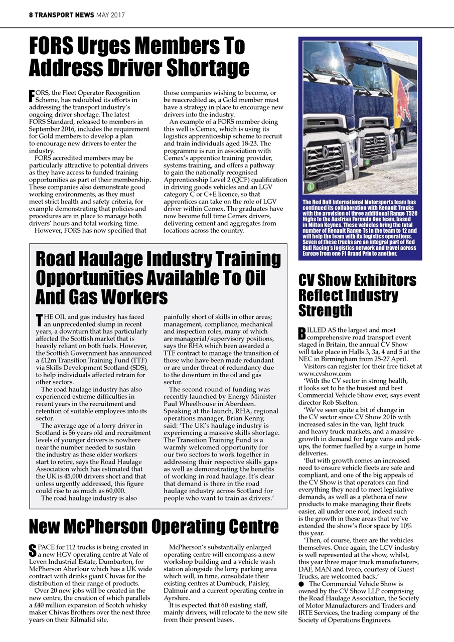 Transport News Preview Pages