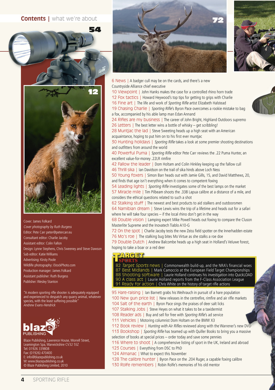 Sporting Rifle Preview Pages