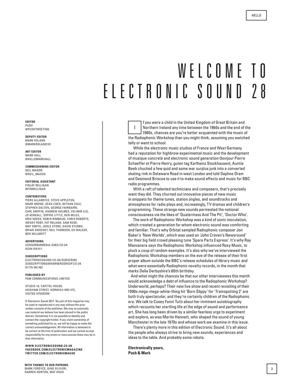 Electronic Sound Preview Pages