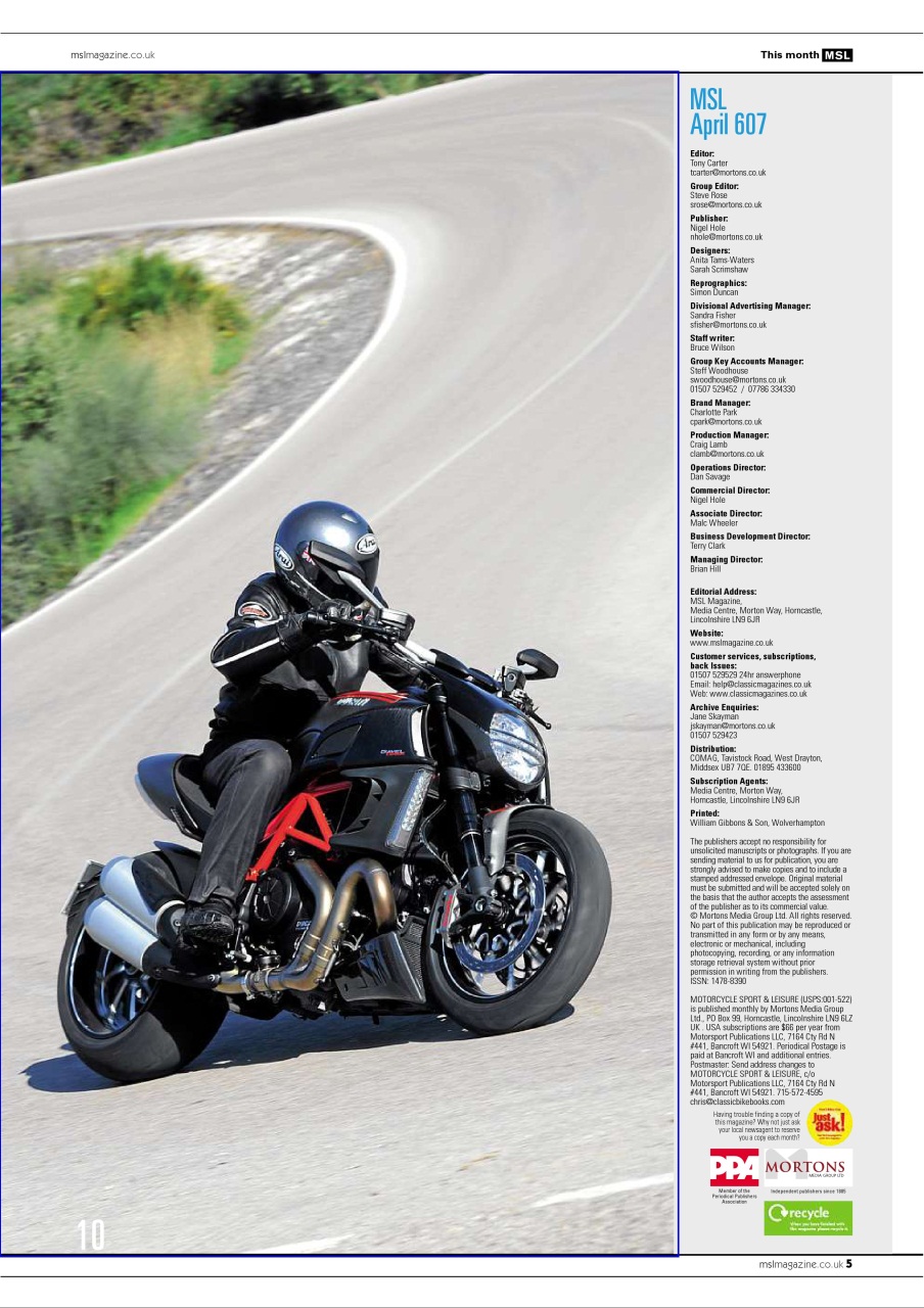 Motorcycle Sport & Leisure Preview Pages